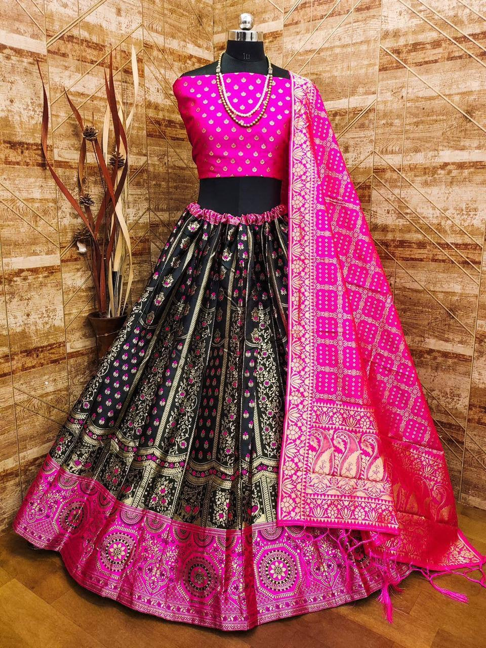 Brocade and Banarasi silk Lehenga