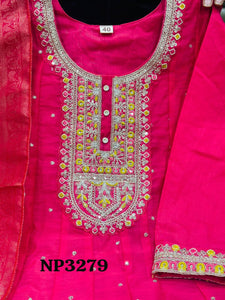 Pink modal Chanderi silk anarkali
