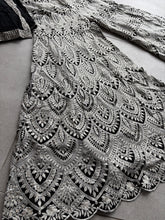 Black thread work palazzo with cape