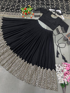 Simple and elegant black Lehenga