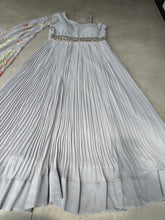 Lilac Indo western one shoulder gown