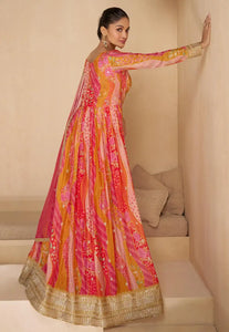 Janisha readymade - pink georgette anarkali