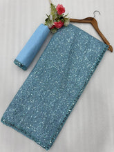 Partywear sequinned saree