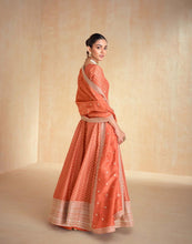 Orange silk anarkali