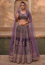 Janisha readymade - crystal silk purple viscose Lehenga