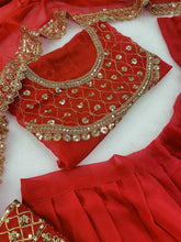 Elegant and simple red georgette Lehenga