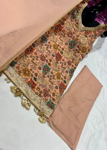 Dusty pink floral palazzo set