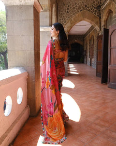 Sara Ali Khan inspired pink organza saree