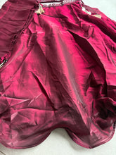 Wine mirror work flowy Lehenga