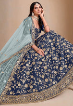 Blue art silk Lehenga