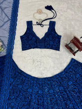 Royal blue sequinned partywear Lehenga