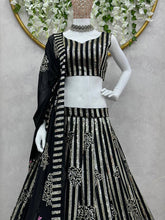 Black, silver sequins and multi florals