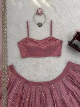 Blush pink sequinned lehenga