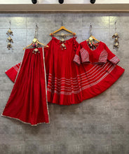 Plain and gotta Patti lehengas readymade - lots of colours