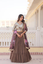 Beige flaired Lehenga and stylish