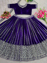 Purple velvet elegant Lehenga