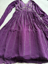 Purple Indo western stylish anarkali gown