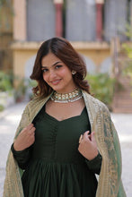 Fendi silk gown with sequins dupatta