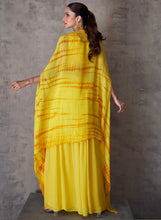 Yellow trouser set with cape (UK 16-18)