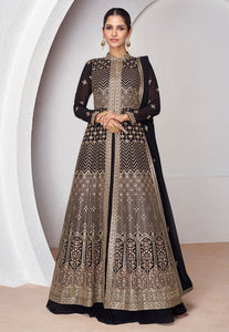 Fusion and trendiest anarkali in black - readymade