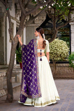 Pure rayon white readymade Lehenga with contrasting dupatta