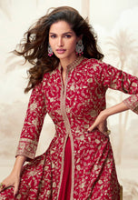 Elegant Red Indo western lehenga