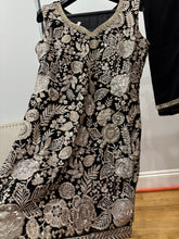 Black and gold sharara suit (plus size)