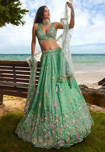 Sea green art silk Lehenga