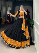 Black plain and gotta Patti rayon Lehenga readymade