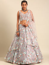 Mauve floral Lehenga