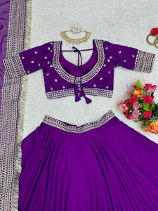 The perfect purple - simple and elegant lehenga