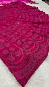 Dark pink Kasturi silk Lehenga