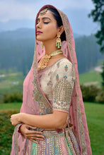 Silk Lehenga in multi colour palette