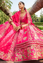 Serenity vol 4 - pink and gold jacquard silk Lehenga