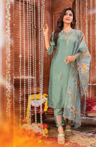 Pure Dola silk salwaar kameez - gurudwara