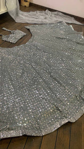 Silver partywear Lehenga