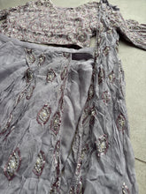 Lilac lehenga saree
