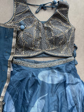 Elegant and flowy blue embroidered Lehenga