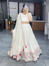 Elegance meets class in off white Lehenga (skirt stitched)