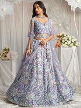 Lavender - multi colour pastel sequins Lehenga