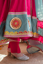 Hot pink gotta A line anarkali set (S-12XL) (plus size too)