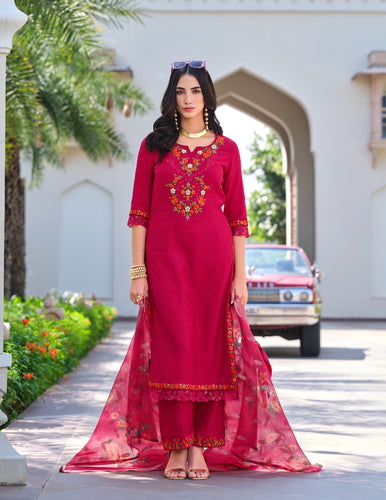 Rubab - jacquard silk salwaar kameez