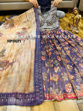 Niks collection - purple digital floral Lehenga readymade