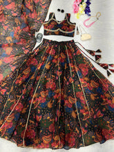 Mehendi Green printed readymade Lehenga