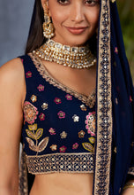 Karla collection - navy blue Lehenga
