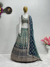 Sea green ombre effect Lehenga