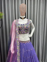 Purple sequins Lehenga