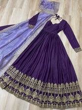 Purple gergette gown