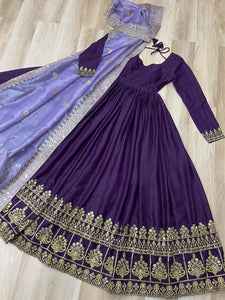 Purple gergette gown