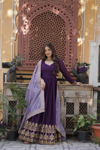 Purple gergette gown